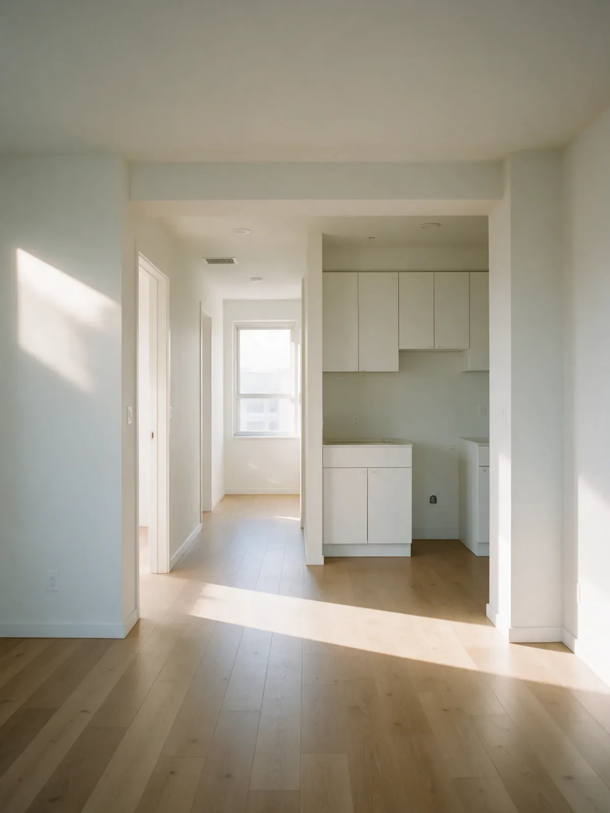 The same rental unit, cleared and swept
